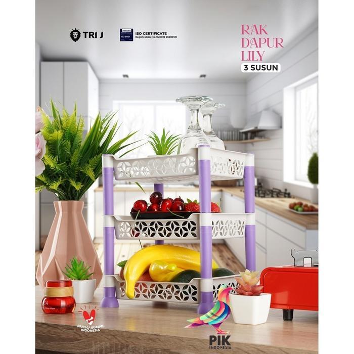 RAK DAPUR 3 TINGKAT - Rak Mini / Rak Bumbu / Rak Kosmetik / Rak Plastik