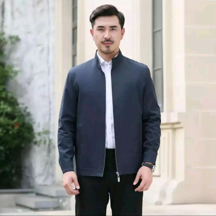 jasko jaket mandarin jaket formal Pria Wanita Blazer Hitam Casual Distro Outer Tebal Keren Cowok Abu