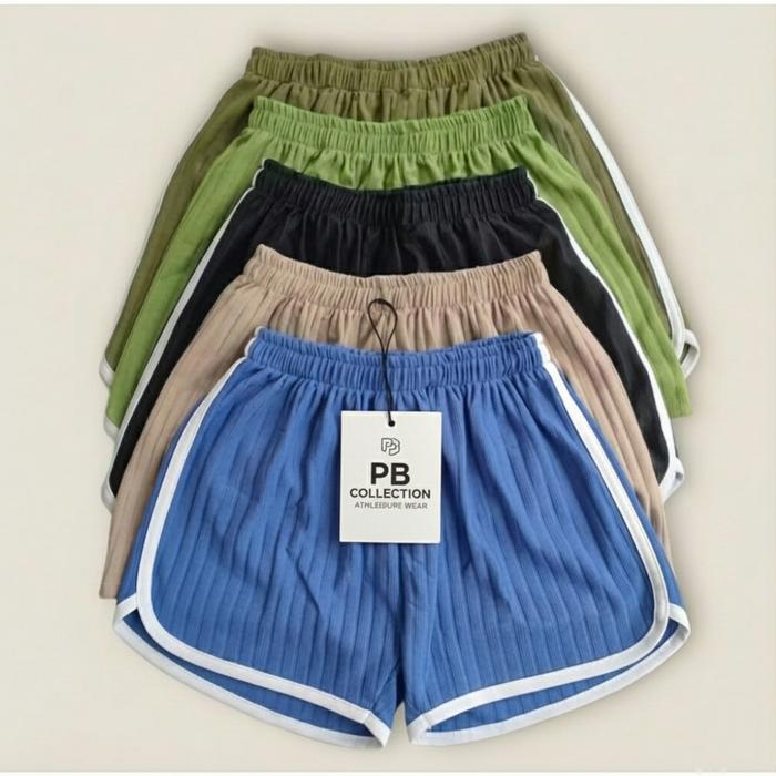 paket 4 PCS celana kulot hotpants knit hornets jumbo list samping Kulot hot pants short pants korea 
