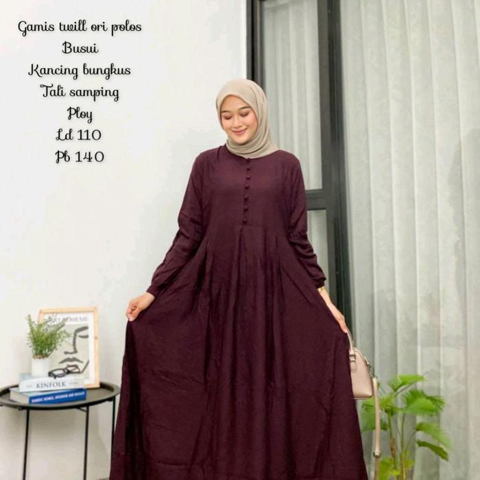 Gamis Twill Polos Ploy Gamis Twill Ori Polos Adem Fashionable