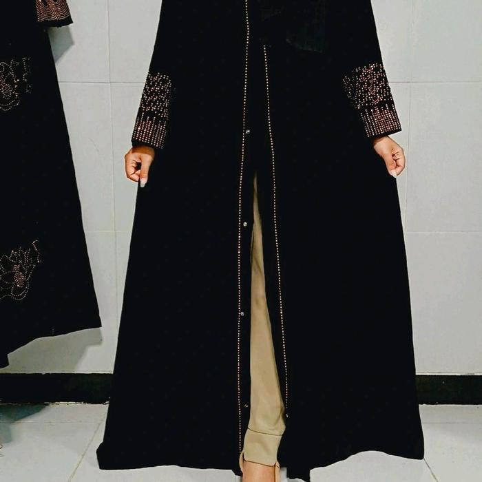 ABAYA Hitam outher lengan mata / baju syar'i / blezer / long dress Wanita Gamis