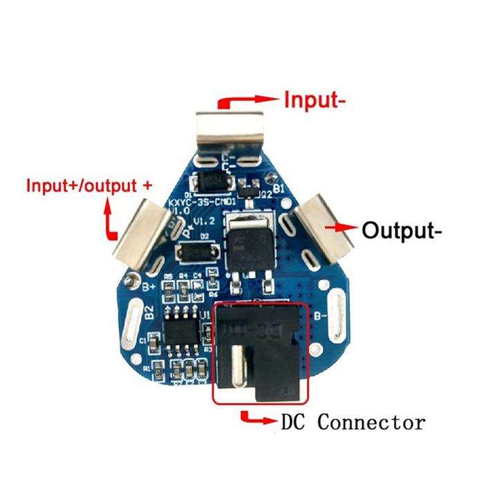 Papan Perlindungan Modul Sirkuit 3S 12.6V DC Power Tool Module Baterai Lithium BMS Untuk Bor Elektri