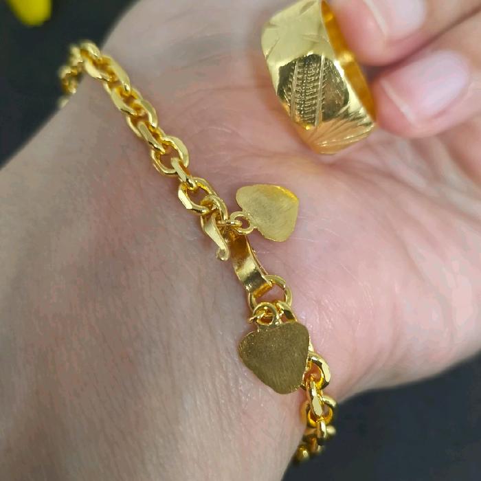 gelang rantai Medan/gelang Nori+cincin koin 91