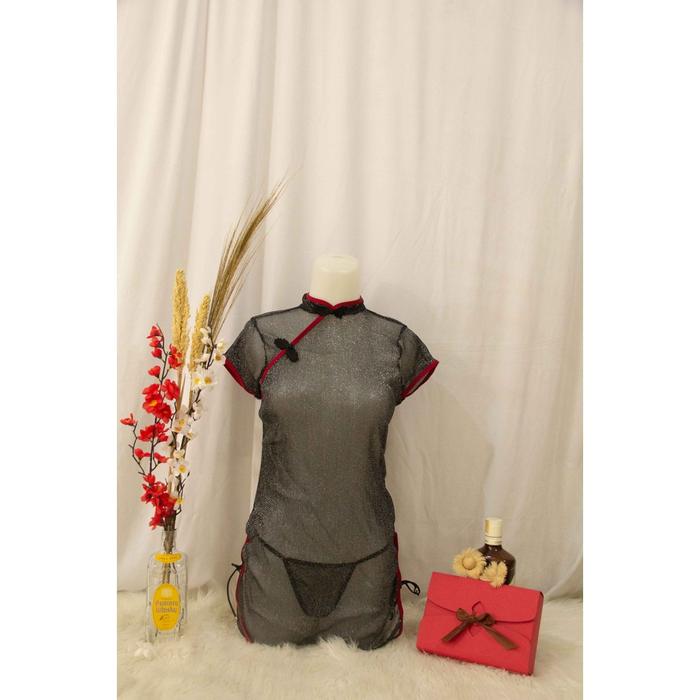 Setelan Lingerie Wanita Bahan Transparan Model Backless
