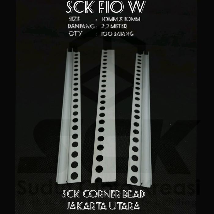 Tali Air Plint Keramik (10mm) / Skirting SCK F10 W UPVC PVC (Putih) (2.2m)