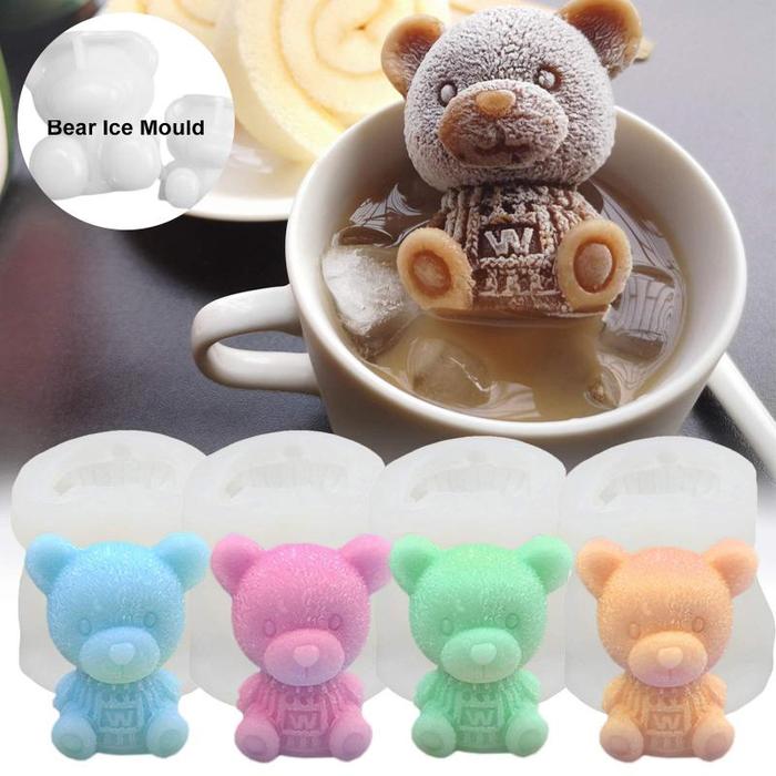 New Bear Ice Mold Silicone Household Ice Cream Maker Freezer Ice Tray