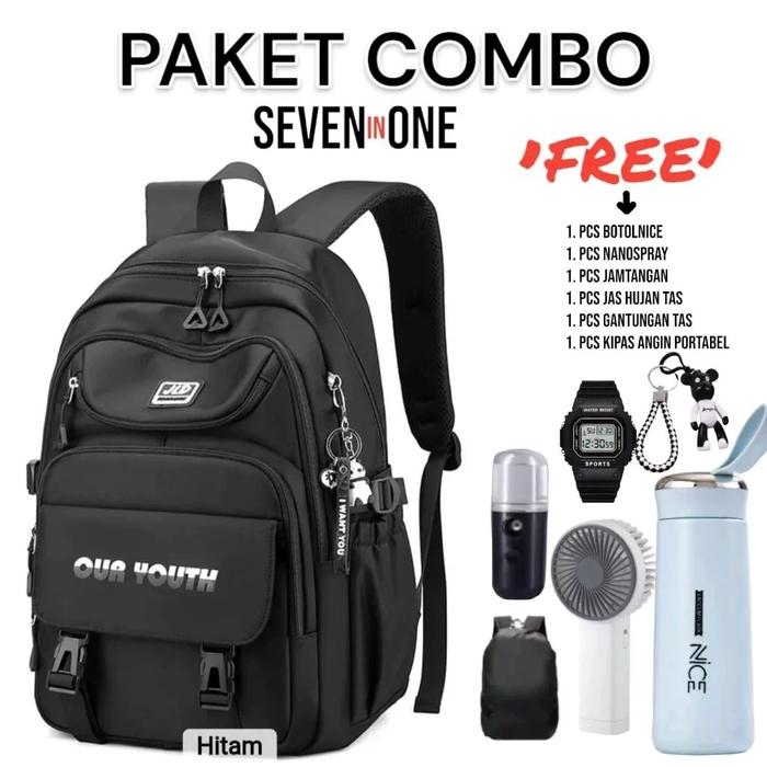 SPS - TAS SEKOLAH ANAK LAKI LAKI DAN PEREMPUAN SD SMP MOTIF OUR YOUTH TAS RANSEL FASHION KOREA