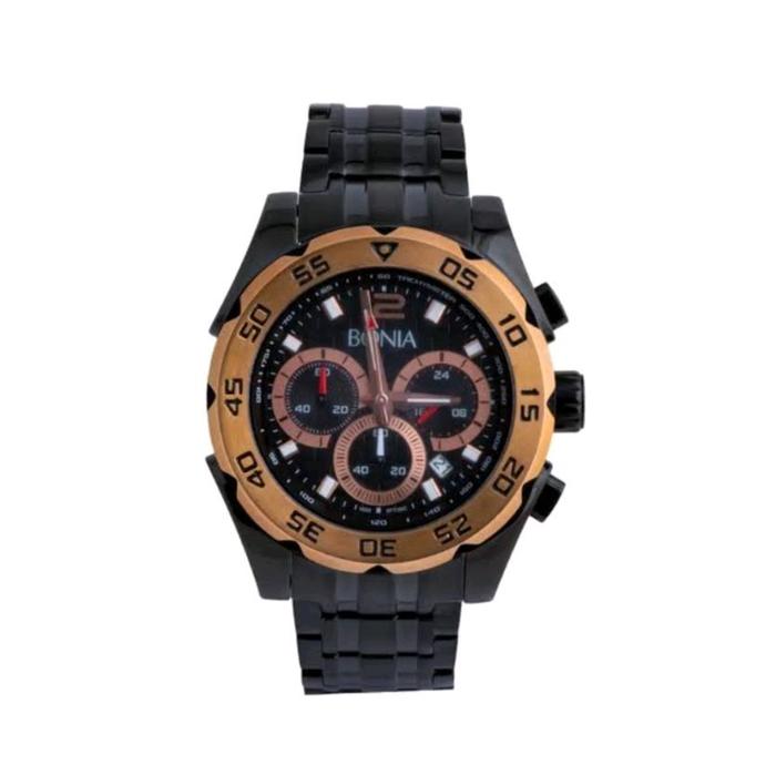 BONIA  BPT193-1535C MEN'S WATCH STAINLESS STEEL CASE COLOR BLACK ROSEGOLD