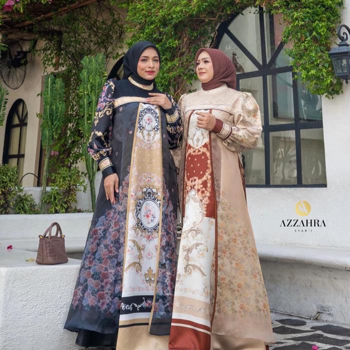 Aurora Bu Azzahra / Gamis Azzahra Premium / Dress Azzahra original