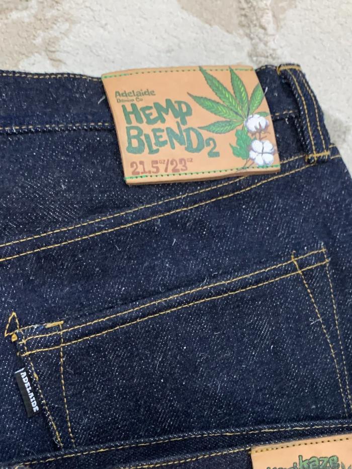 Adelaide Denim - Hemp Blend 23oz - size 38 Slim tapered selvedge denim