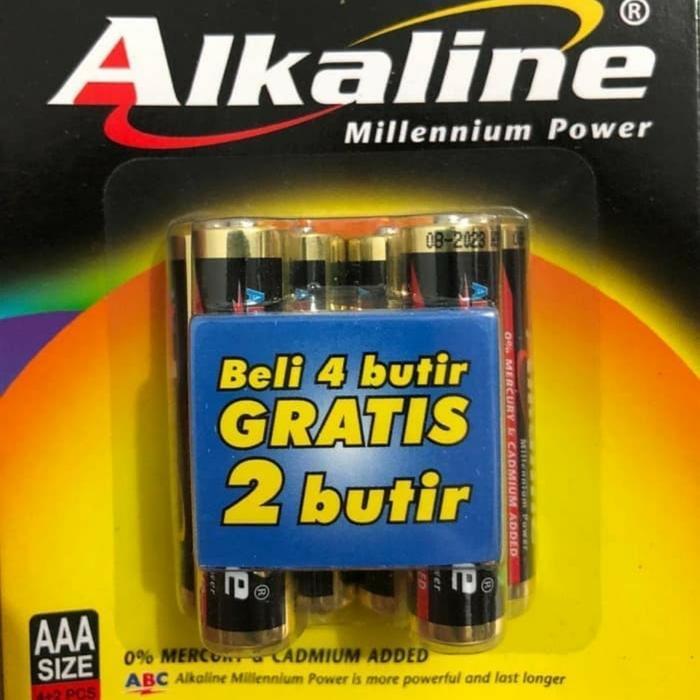 Baterai Alkaline AAA isi 6 Promo Batre Alkaline ABC
