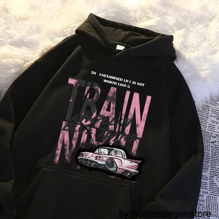 Hoodie hip hop dark retro oversize cewek cowok