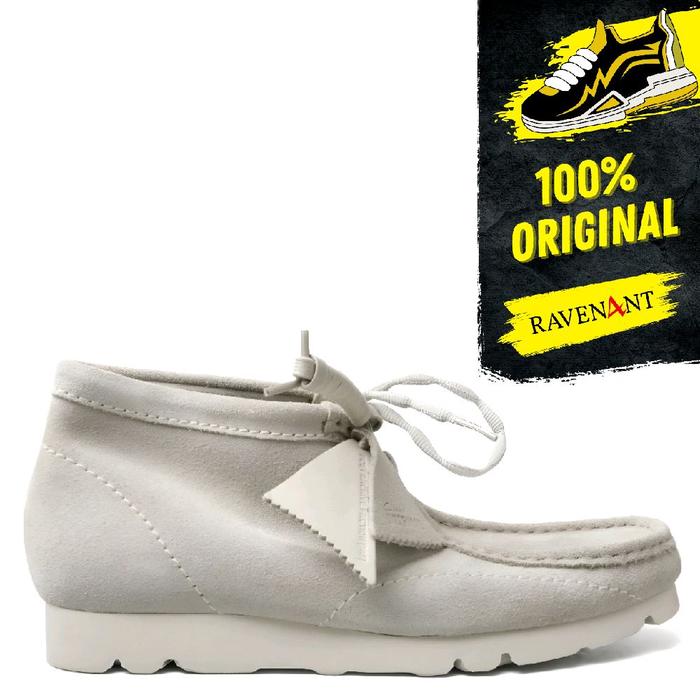 CLARKS x PAF Wallabee Boot Beige ORIGINAL - Sepatu Boot Sneakers Pria