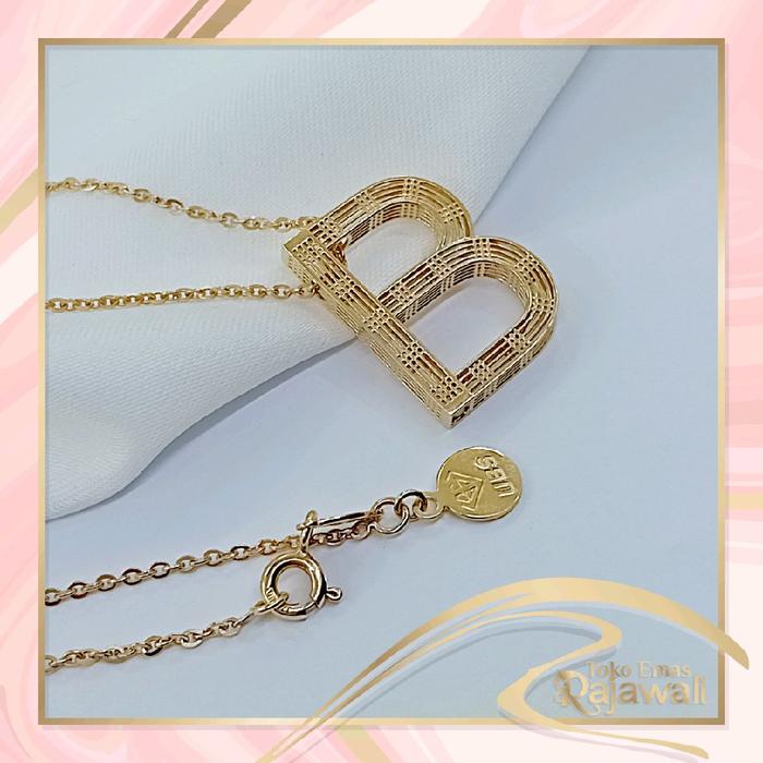 Kalung Model Terbaru dengan liontin huruf B