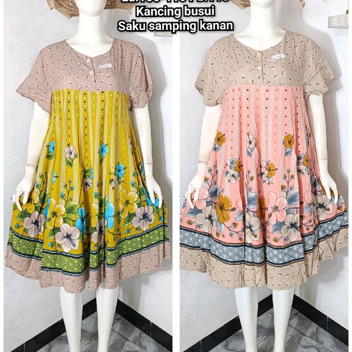 Daster Kencana Ungu Size HAP Rok Klok Dewasa - Baju Wanita - Top, Outer, Katun, Serut, Knitwear, Cro