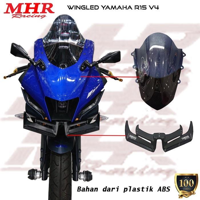 Wingled Winglet Dan Windshield Paketan 2 item Motor R15 V4 All New R15 Paketan Murah MHR Racing