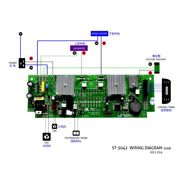 Papan Sirkuit Utama Suku Cadang ST3042 untuk 3D Vacuum Sublimasi