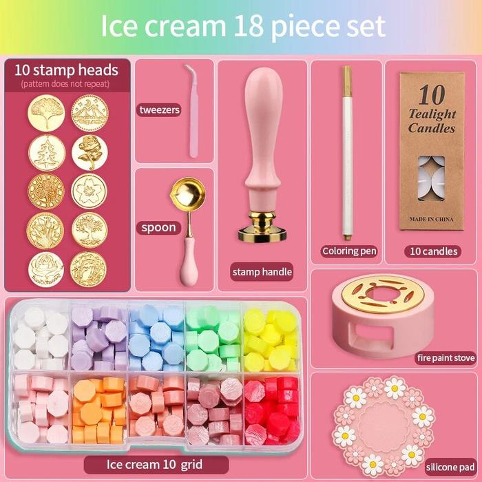 Wax Seal Stamp Kit 18pcs Heater PenPerfect Decoration For Wedding