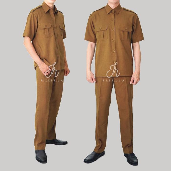 Baju Seragam Dinas Pemda PDH PNS Pria Kemeja Laki-Laki