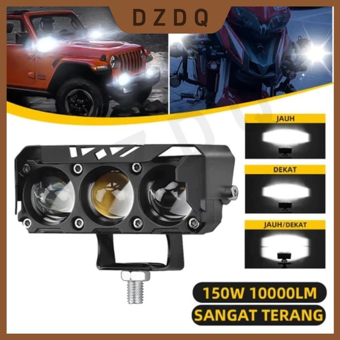 3 mata lampu sorot laser 24volt /lampu tembak led laser 12volt /3 mata mobil motor sql 3 csp lasergu