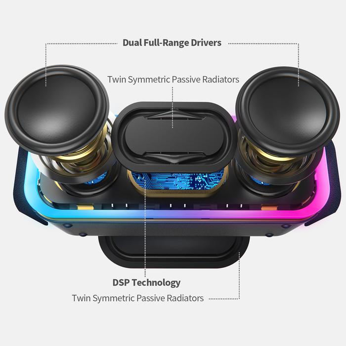 DOSS Speaker Bluetooth SoundBox Pro + Kotak Suara Musik Pasangan