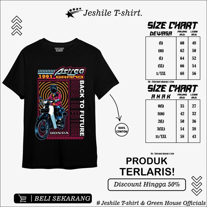 Kaos Motor (Honda Astrea 1991) Edition Anak Dan Dewasa Jeshile T_tshirt