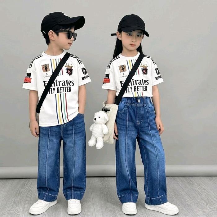 CELANA jeans skena lipat untuk anak laki-laki dan peremp n - l ht blue, 2