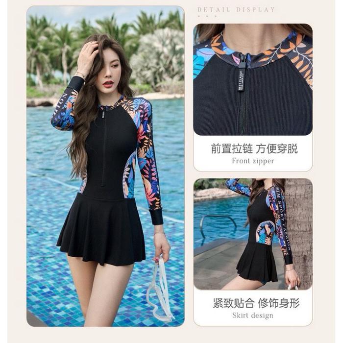 2010 / 268 Leafy Abstract Dress Swimsuit
