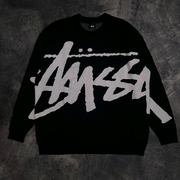 Knitwear sweater Stussy big logo second bekas