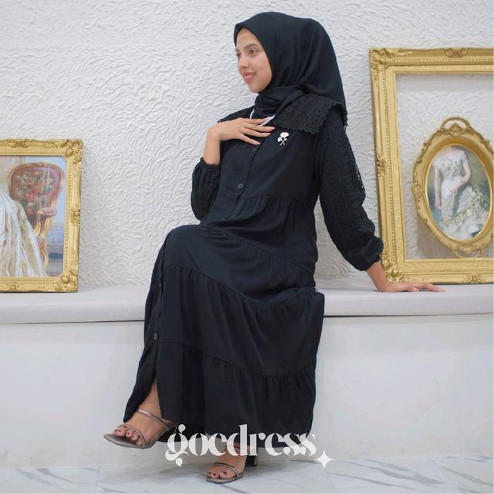 Goedress | Vela Tunik Brokat Black