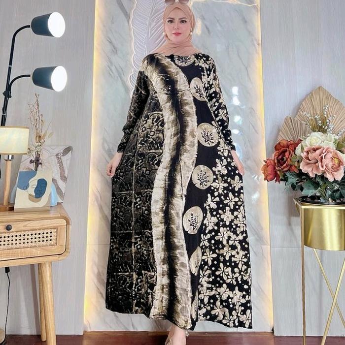 Gamis Cap Rayon Srikandi // Gamis Batik Motif Terbaru // Gamis Rayon Premium // Daster Murah // Long