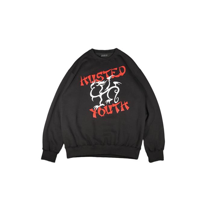 0126 JAKET HUSTED SICKOLAR BLACK CREWNECK