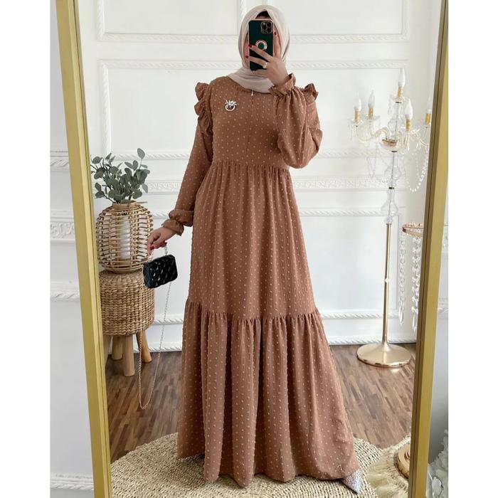 Gamis Rayon Crinkle Premium Elegan Model Uragiri Original