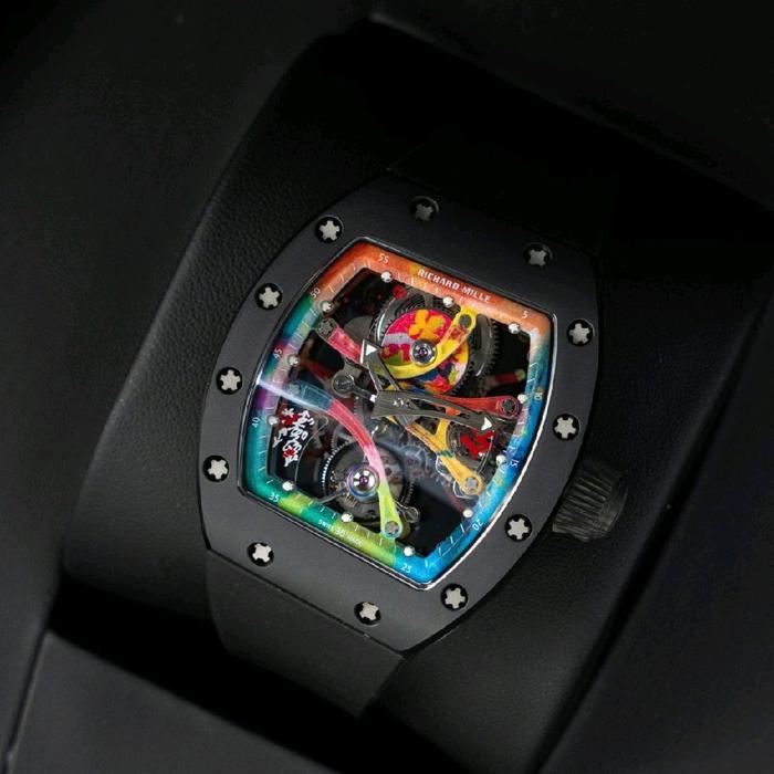 JAM TANGAN PRIA RM68-01 TOURBILLON VELCRO TITANIUM 42MM