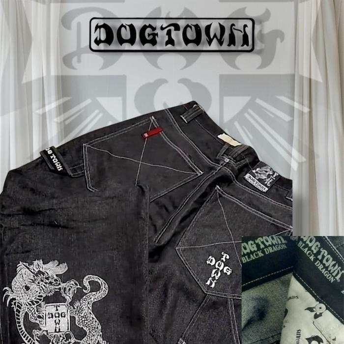 Celana DogTown Black Dragon Carpenter Hitam Pria Panjang