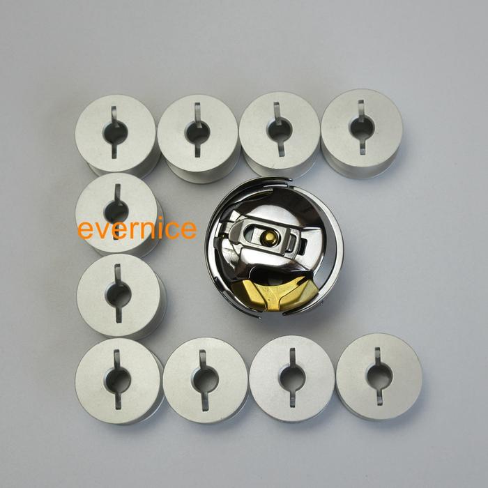 Putar Kait & Kumparan Kasus & 10 Bobbins untuk Pfaff 335G 335-G