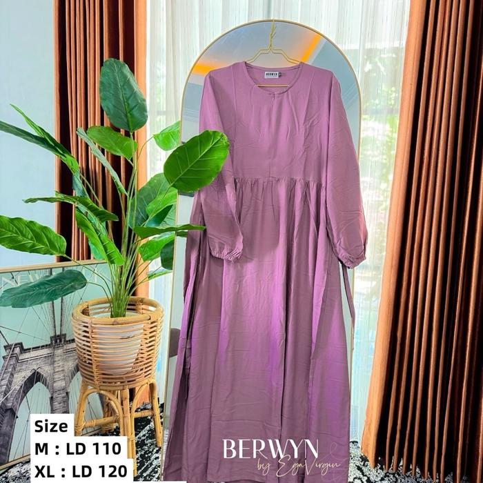 Gamis Rayon Twill Premium Wanita BERWYN lilac
