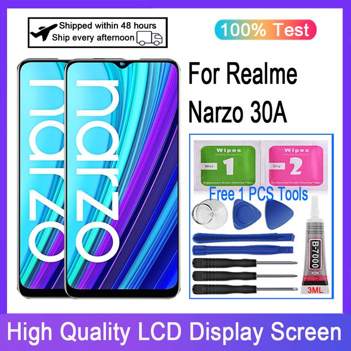 Original For Realme Narzo 30A RMX3171 LCD Display Touch Screen