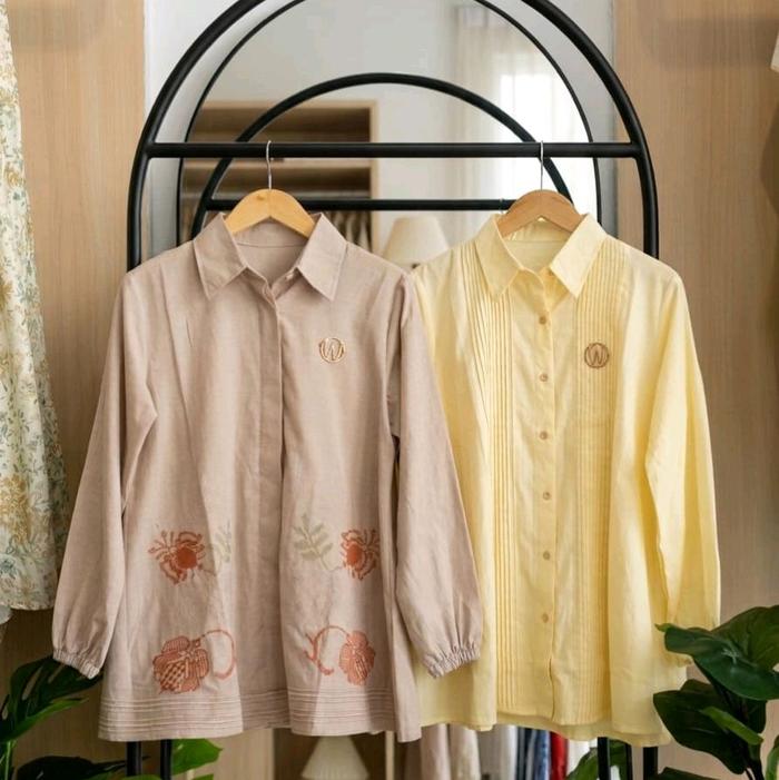 WINODY BLOUSE / TUNIK - KATUN PREMIUM FULL KANCING shee fashion store