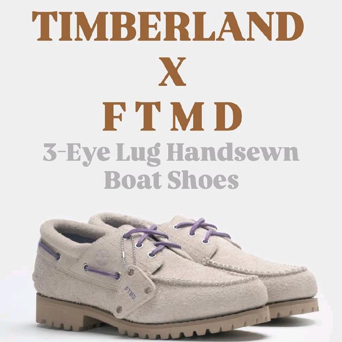 Sepatu TIMBERLAND X FTMD 3-Eye Lug Handswen Boat Shoes For Men