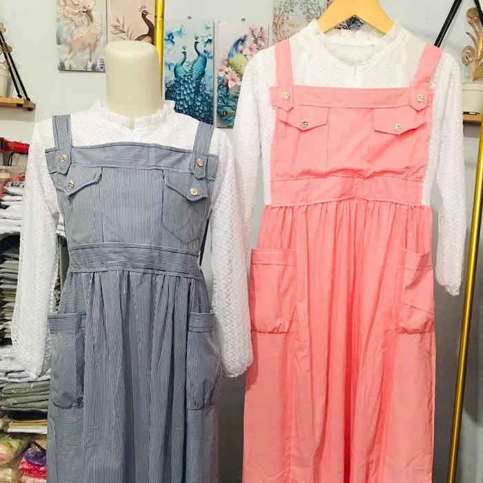 ￼Gamis Anak Tanggung Salur mix brokat // Gamis anak Tanggung Muslim