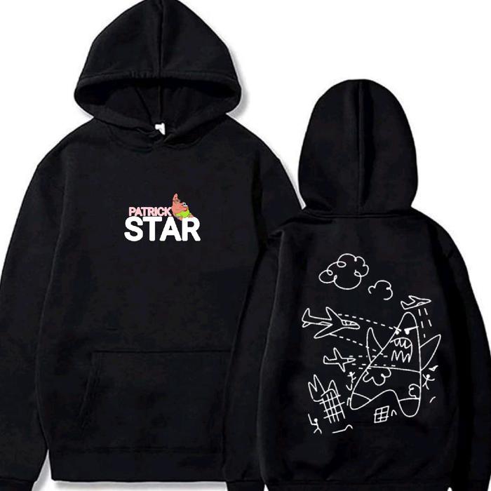 sweater Hoodie tanda tangan Patrick Star unisex