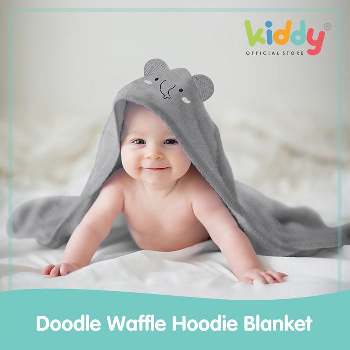 Kiddy Doodle Waffle Hoodie Blanket /  Selimut Tidur Bayi