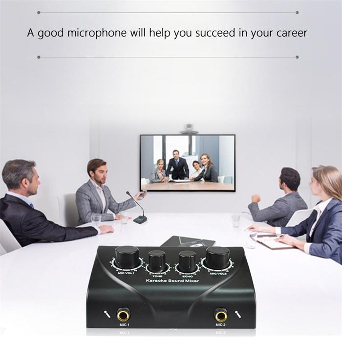 Mikser Mikrofon Mixer Suara Echo Mixer Speaker Suara Amplifier