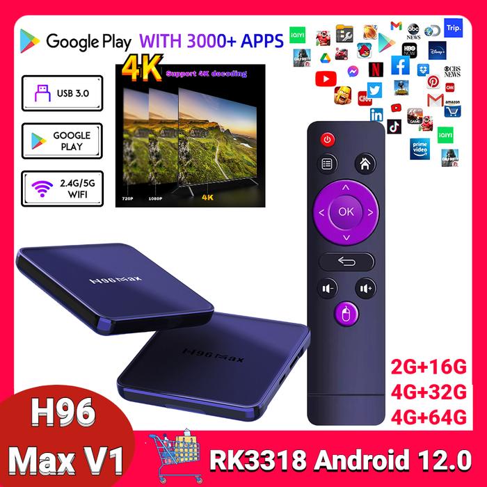 H96 MAX V56 TV Box Android 12, RAM 8GB ROM 64GB, 8K, Dual WiFi