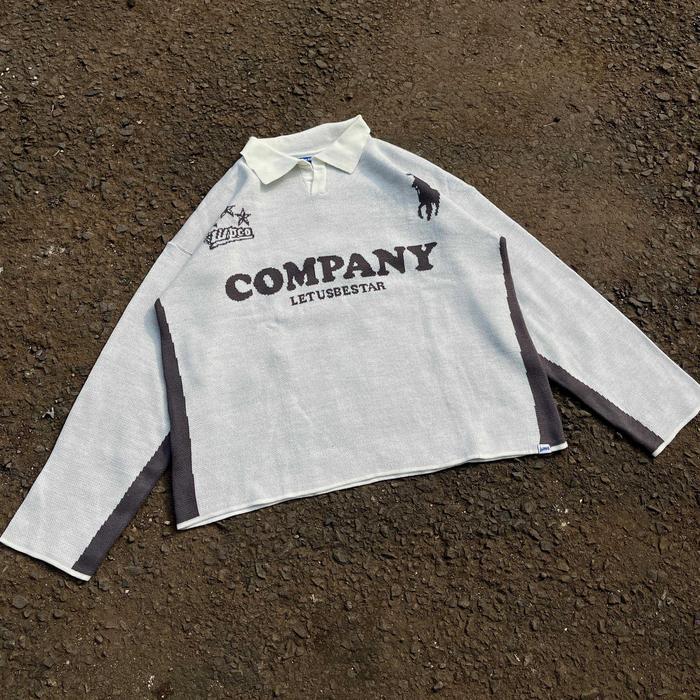 Wp Company - WP Co - Knitwear BOXY GREAT Grey Base Ball - Rajut Knit Sweater Uni