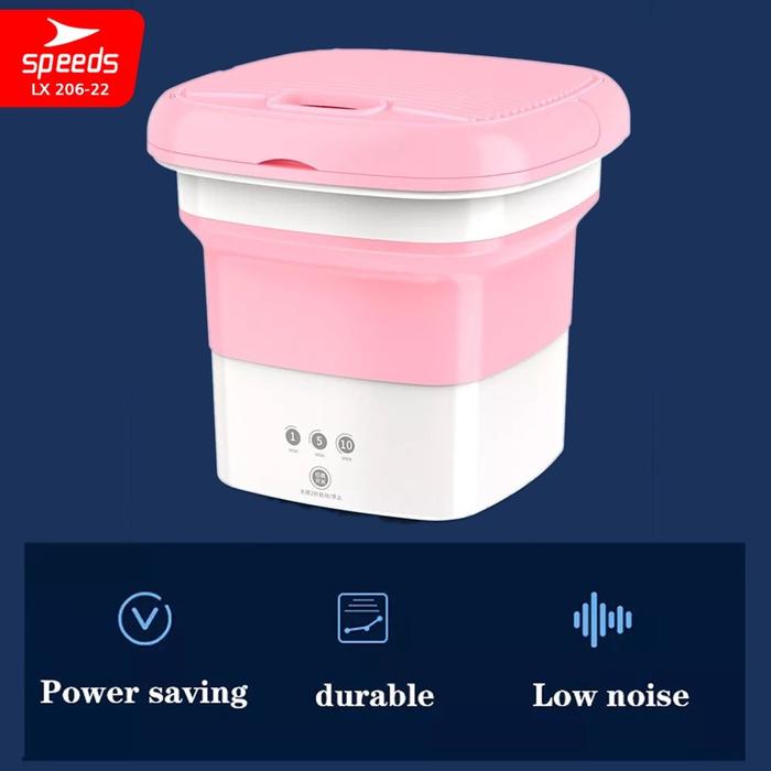 SPEEDS Mesin Cuci Mini Portable Lipat Washing Machine Low Watt Murah Mesin Cuci Pengering 206-22