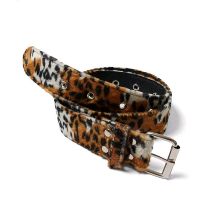 Gesper leopard|Ikat pinggang Leopard Skena Unisex|Gesper Leopard Coklat