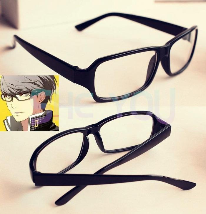 Persona 4 Narukami Yu Glasses Anime Black Glasses Eyewear Cosplay