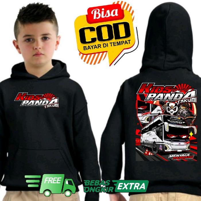 Jaket Hoodie Anak Bus Basuri Kids Panda Busmania Kids Panda Fashion